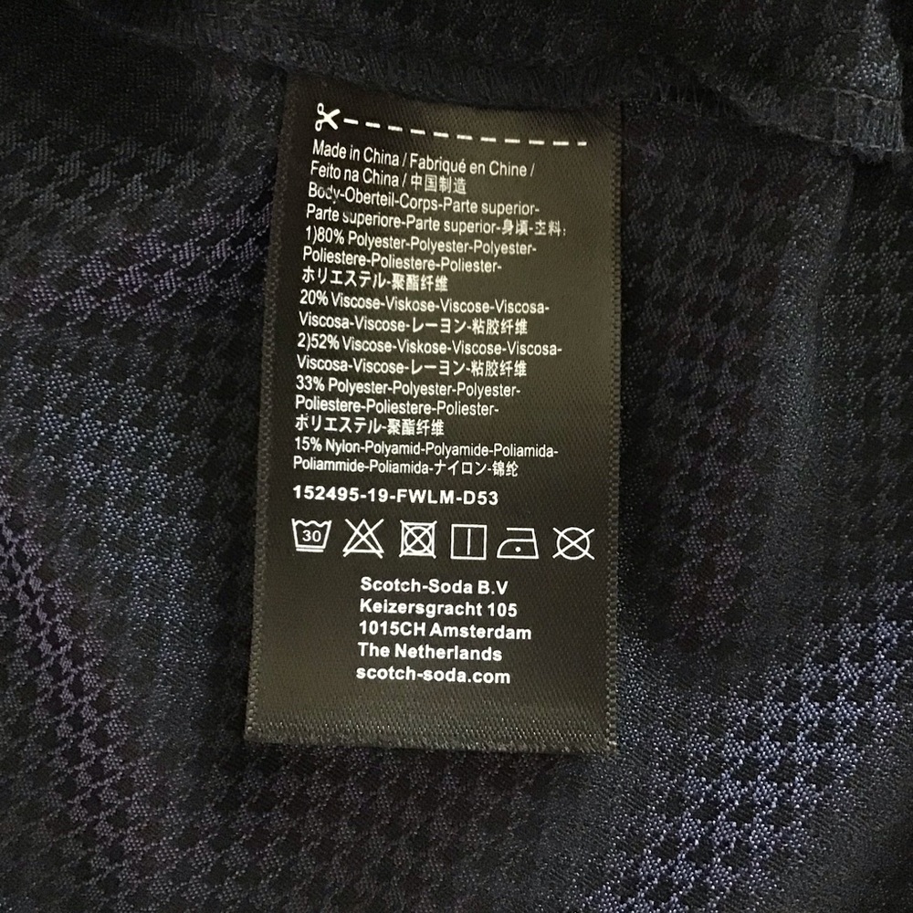 Scotch & Soda Top Mixed Fabric Collared Sz XS - Picture 11 of 11